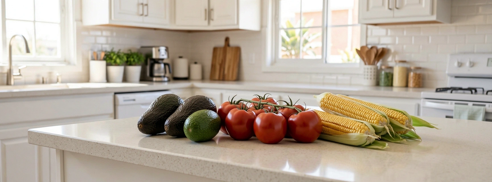 Ingredientes naturales y frescos en una cocina mexicana